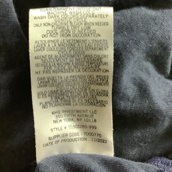 Tommy Hilfiger Girls Navy Tank Top With Ruffled Hem Size 8-10 Rainbow Print - Picture 5 of 11